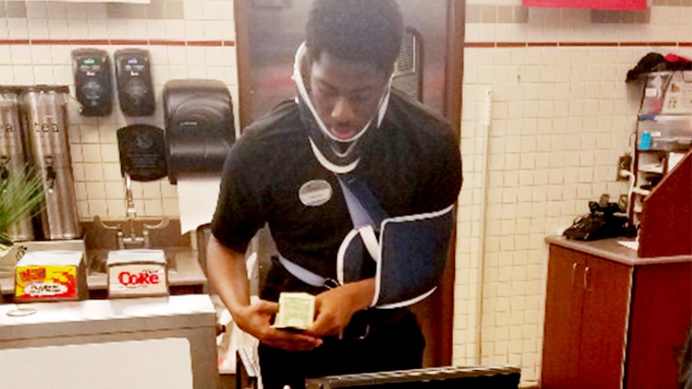 Teen Jakeem Tyler worked in spite of car-crash injuries to raise money for homeless