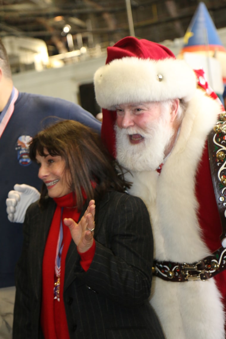 Santa smiles with Shelley Della Rocca