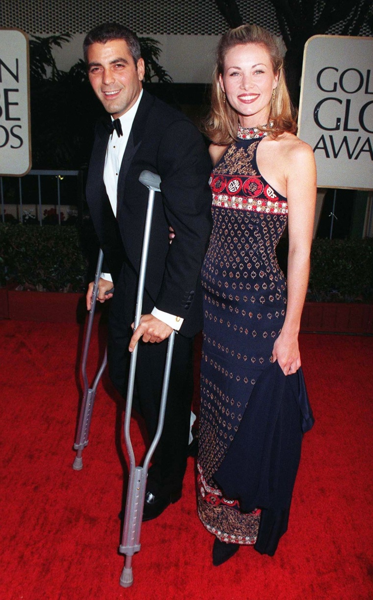 George Clooney and Celine Beladron at the 1997 Golden Globe Awards.