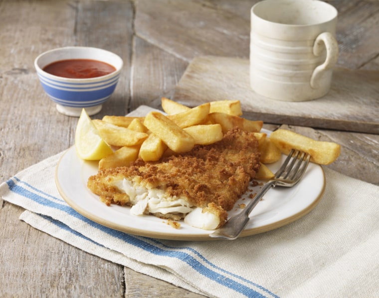 Image: A plate of fish and chips