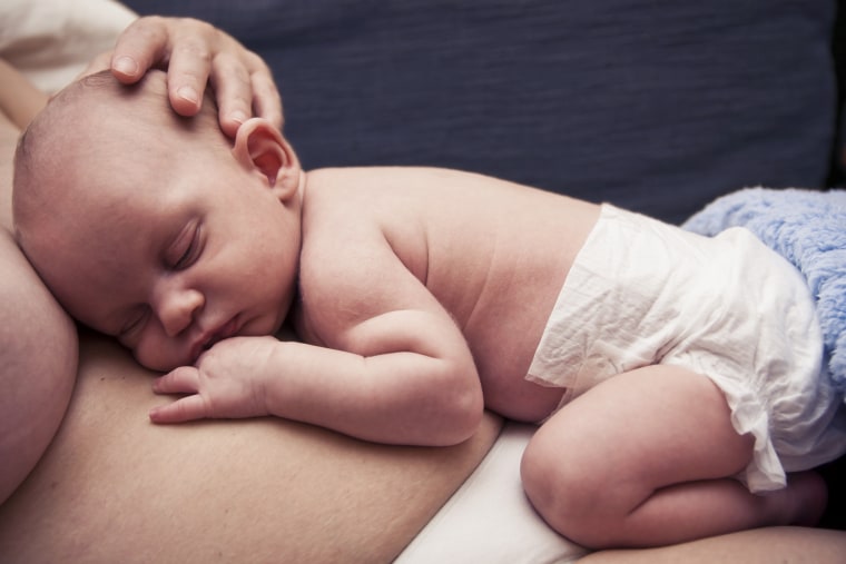 Newborn Baby and Mother Together