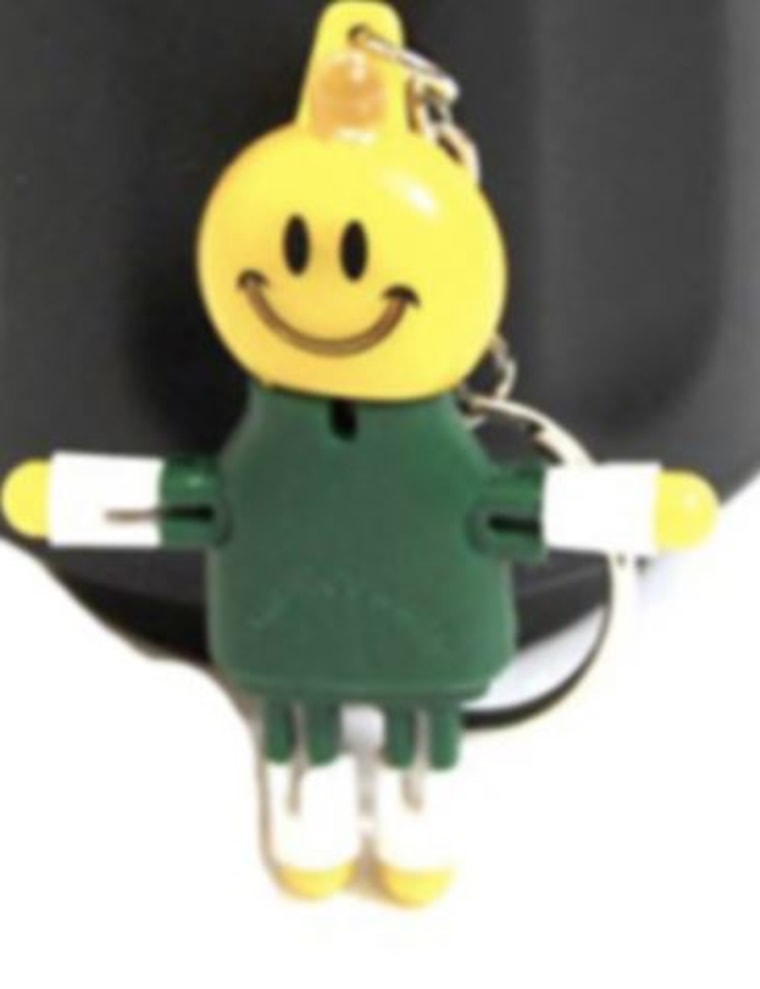 A photo of a similar key chain charm Danielle has on her key ring.