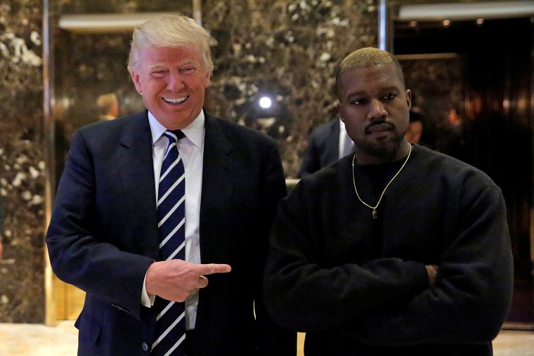 Image: U.S. President-elect Donald Trump and musician Kanye West