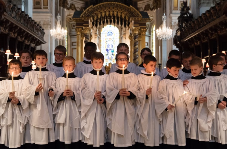 Image: St. Pauls choristers rehearse in London