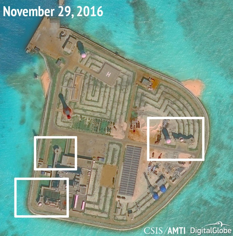 Image: A satellite image released by CSIS Asia Maritime Transparency Initiative 