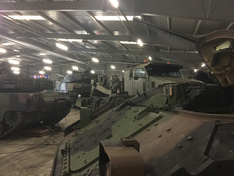 Image: Tracked and wheeled vehicles of Army Prepositioned Stock at Eygelshoven Army Depot