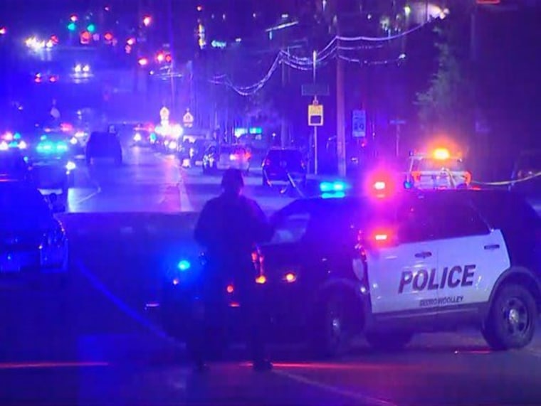Image: Scene where a gunmen shot a police officer in the head in Washington