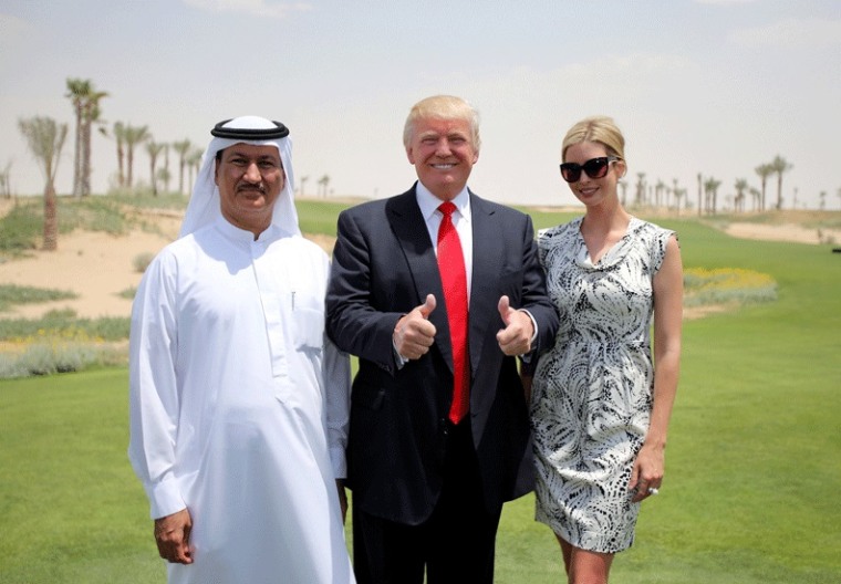 Image: Donald and Ivanka Trump with Dubai developer Hussein Sajwani