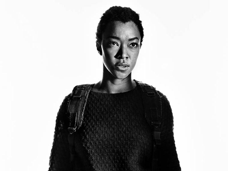 Sasha, a chartacter from the hit TV series, The Walking Dead, played by Sonequa Martin-Green.
