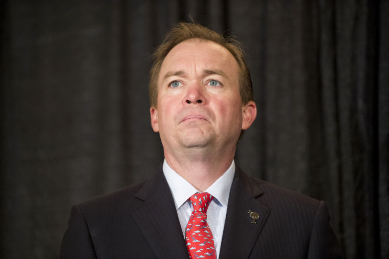 Rep. Mick Mulvaney attends a news conference in Washington on April 13, 2016.