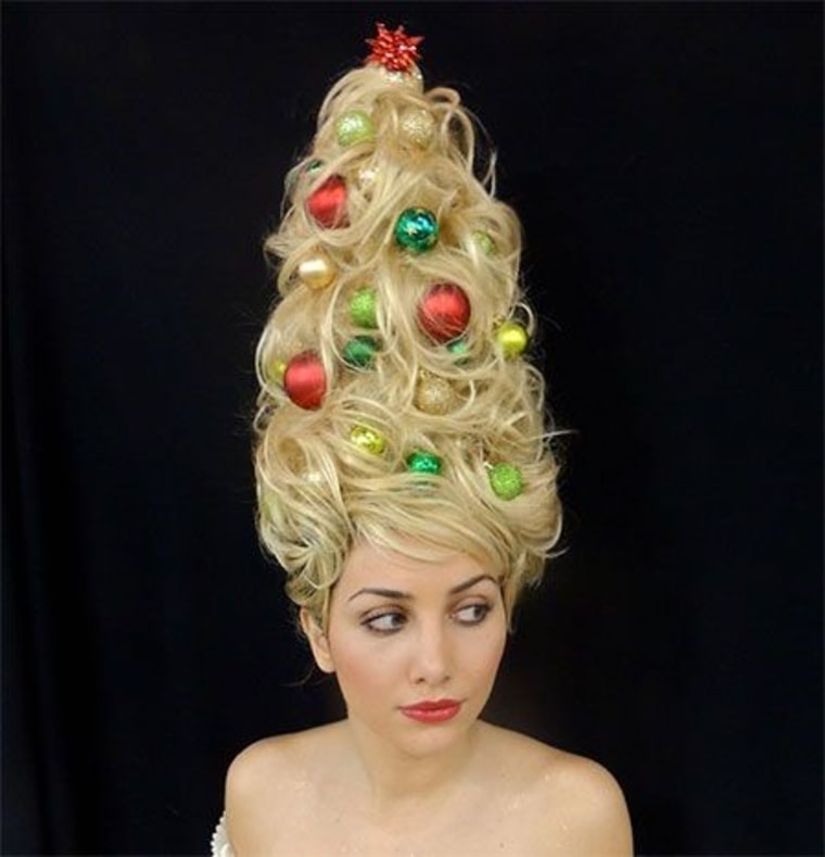 Christmas tree hair 