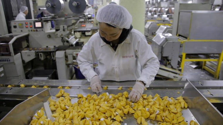 Wonton Food Inc. estimates that it produces four million fortune cookies a day.