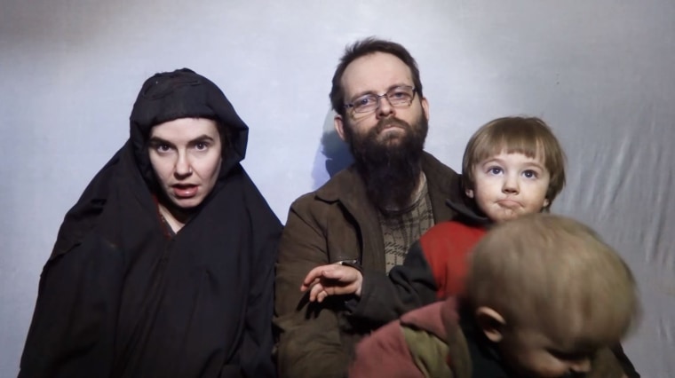 The video shows American hostage Caitlin Coleman and her Canadian husband Joshua Boyle, both captured in Afghanistan in 2012.