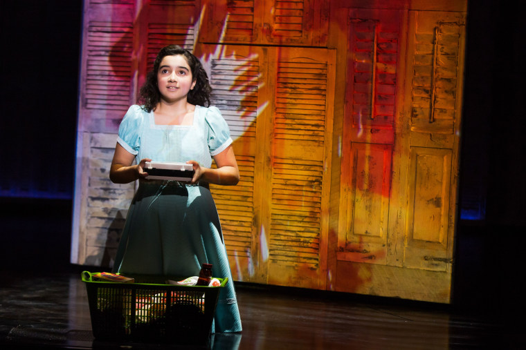 Alexandria Suarez as Little Gloria in "ON YOUR FEET!" on Broadway.