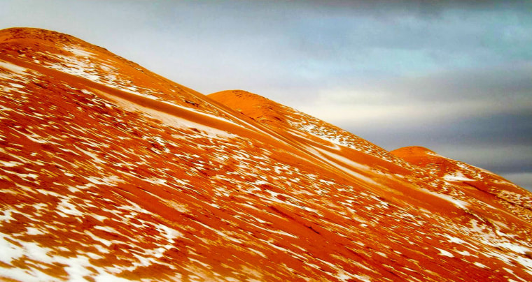 Snow in the Sahara Desert, Ain Sefra, Algeria - 20 Dec 2016