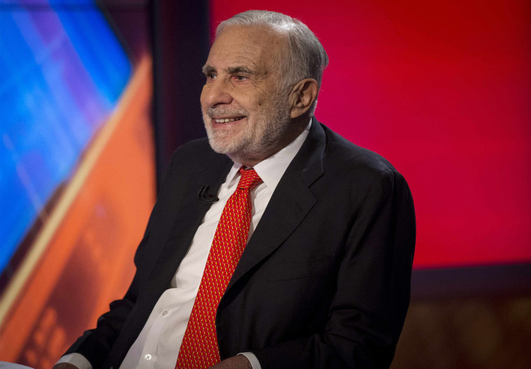 Image: Carl Icahn gives an interview on FOX Business Network's Neil Cavuto show in New York in this file photo