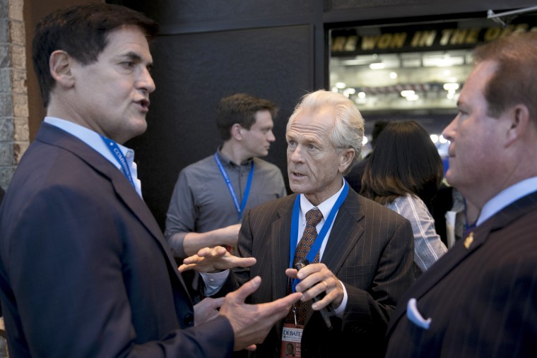 Image: Peter Navarro, senior economic adviser to then-2016 Republican Presidential Nominee Donald Trump, outside Hofstra University.