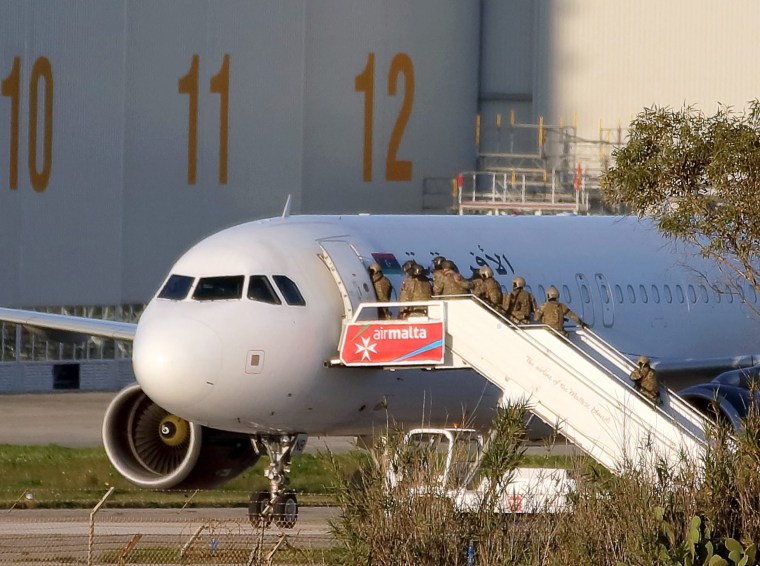 Image: Hijacked Airplane in Malta