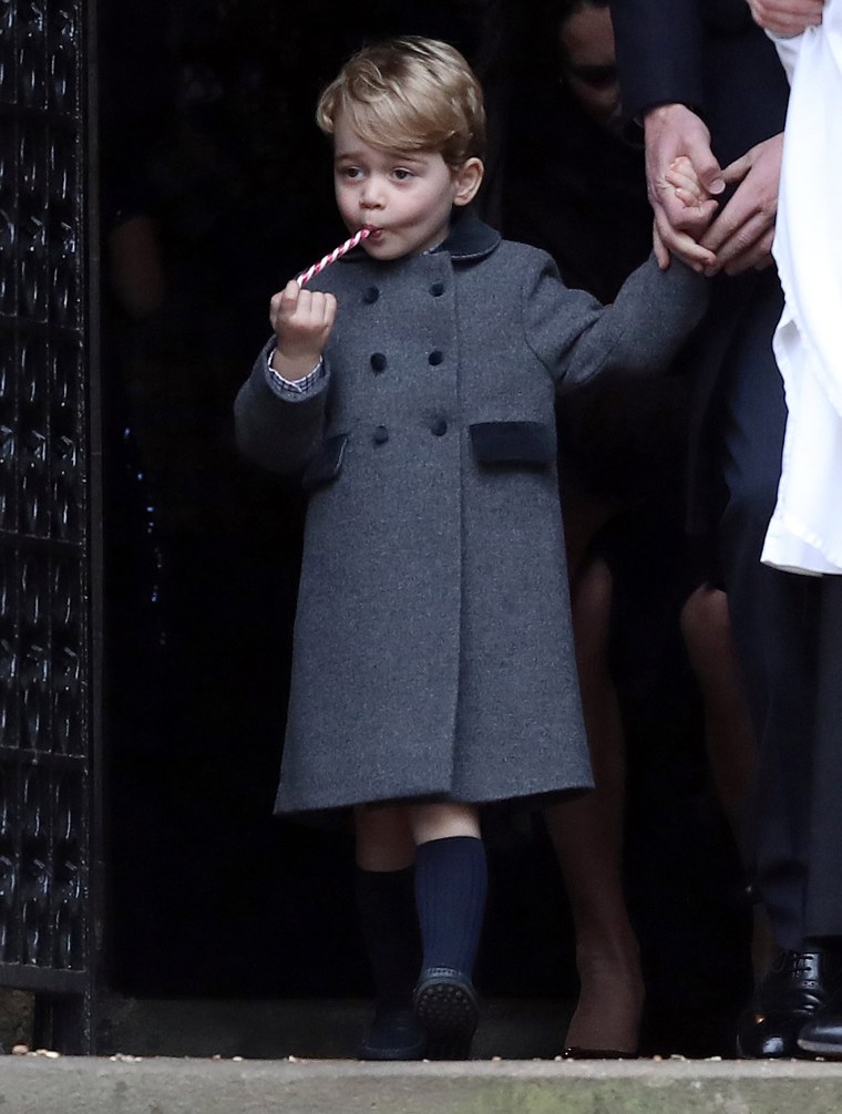 Image: The Duke and Duchess of Cambridge and the family of the Duchess attend a Christmas Day service near Bucklebury in southern England, Britain