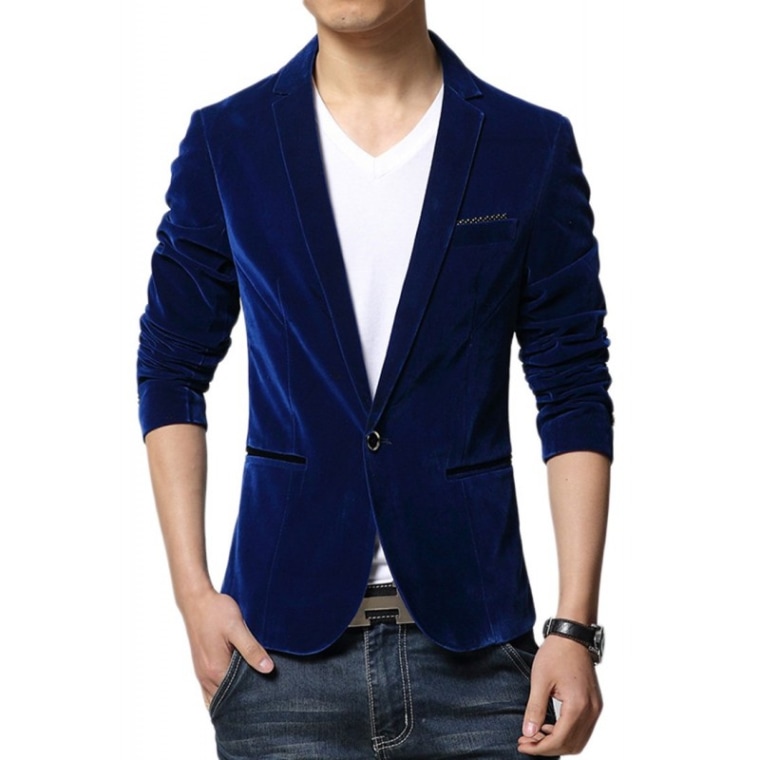 Velvet blazer for men