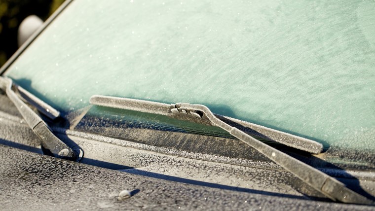 Spray on FROZEN car window 