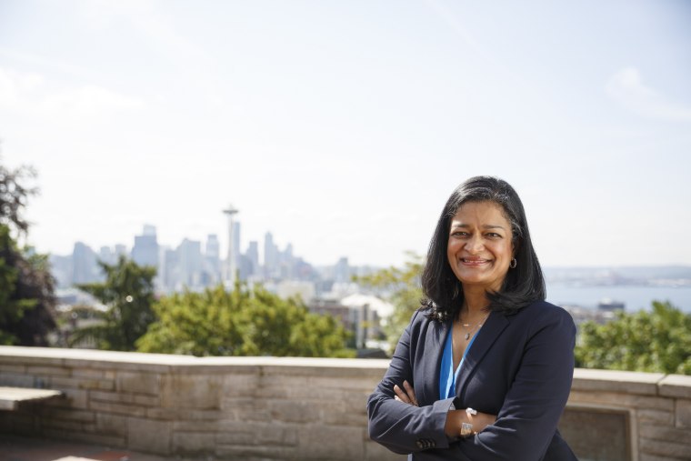 Newly elected Rep.-elect Pramila Jayapal will represent Washington's 7th Congressional District, located in Seattle. She is the first Indian-American woman elected to the House of Representatives.