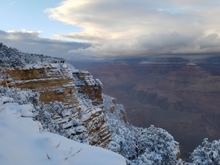 Photos taken at the Grand Canyon on Dec. 25, 2016.