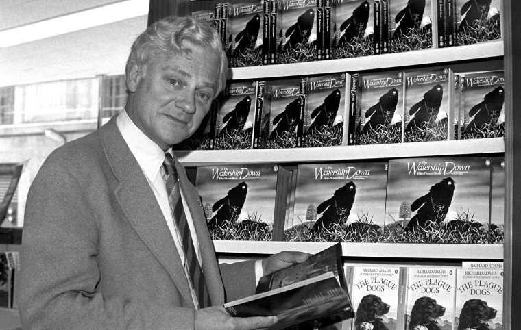 In this Oct. 18, 1978 file photo author Richard Adams, who wrote "Watership Down" in 1972, poses for a photograph.