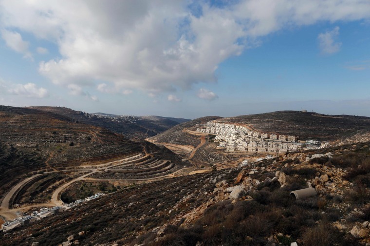Image: A partial view of the Israeli settlement of Givat Zeev