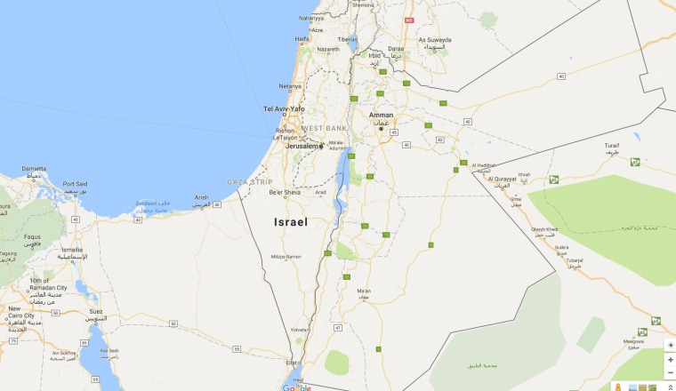 Image: Map showing Israel, the Gaza Strip and West Bank