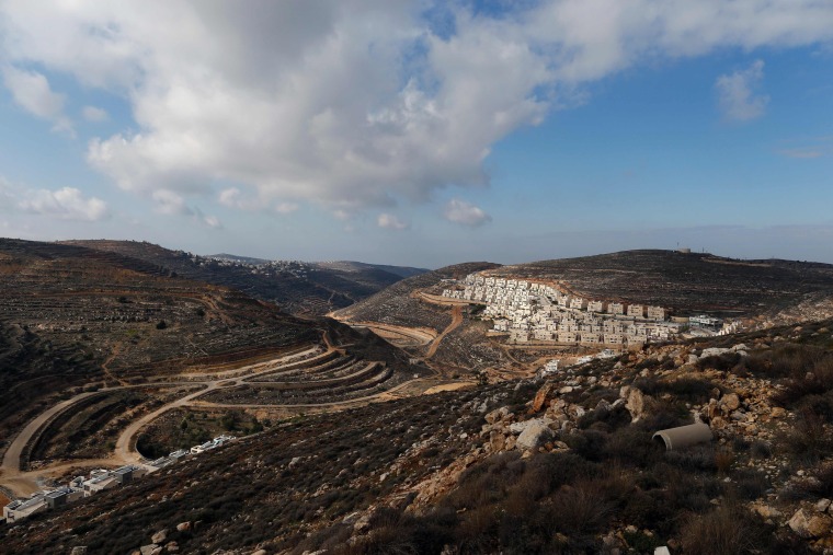 Image: A partial view of the Israeli settlement of Givat Zeev