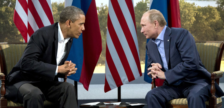 Image: President Barack Obama meets with Russian President Vladimir Putin in Northern Ireland.