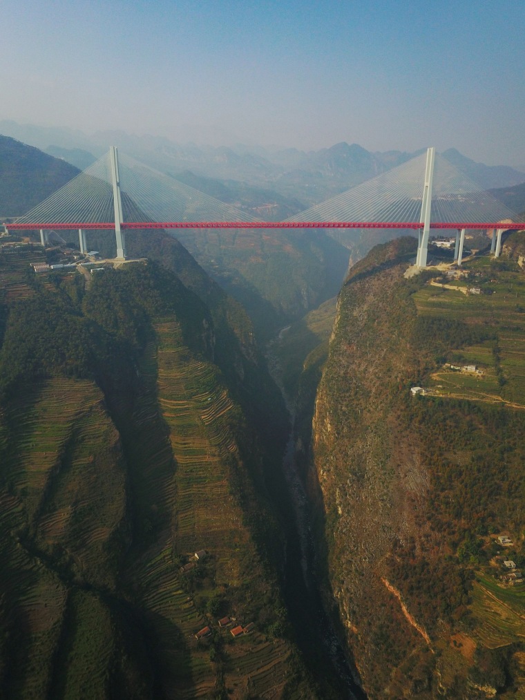 Image: Beipanjiang Bridge, near Bijie in southwest China's Guizhou province