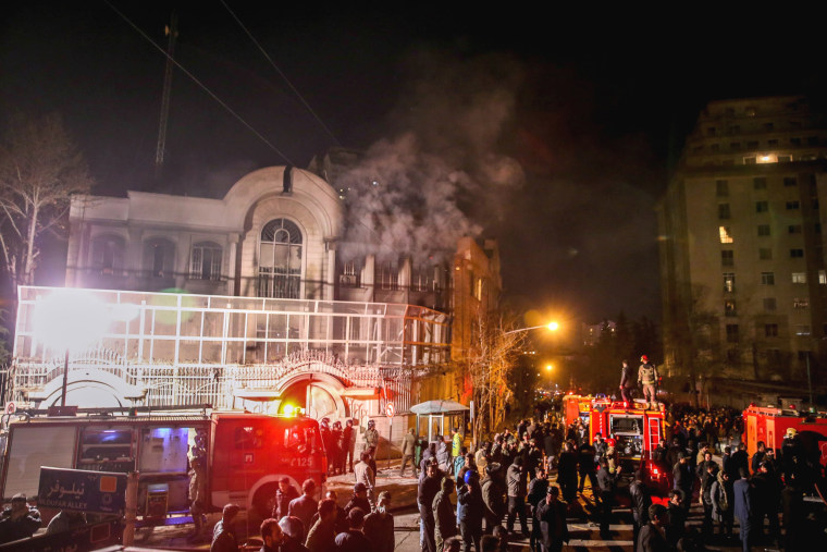 Image: TOPSHOT-IRAN-SAUDI-EXECUTION-PROTEST