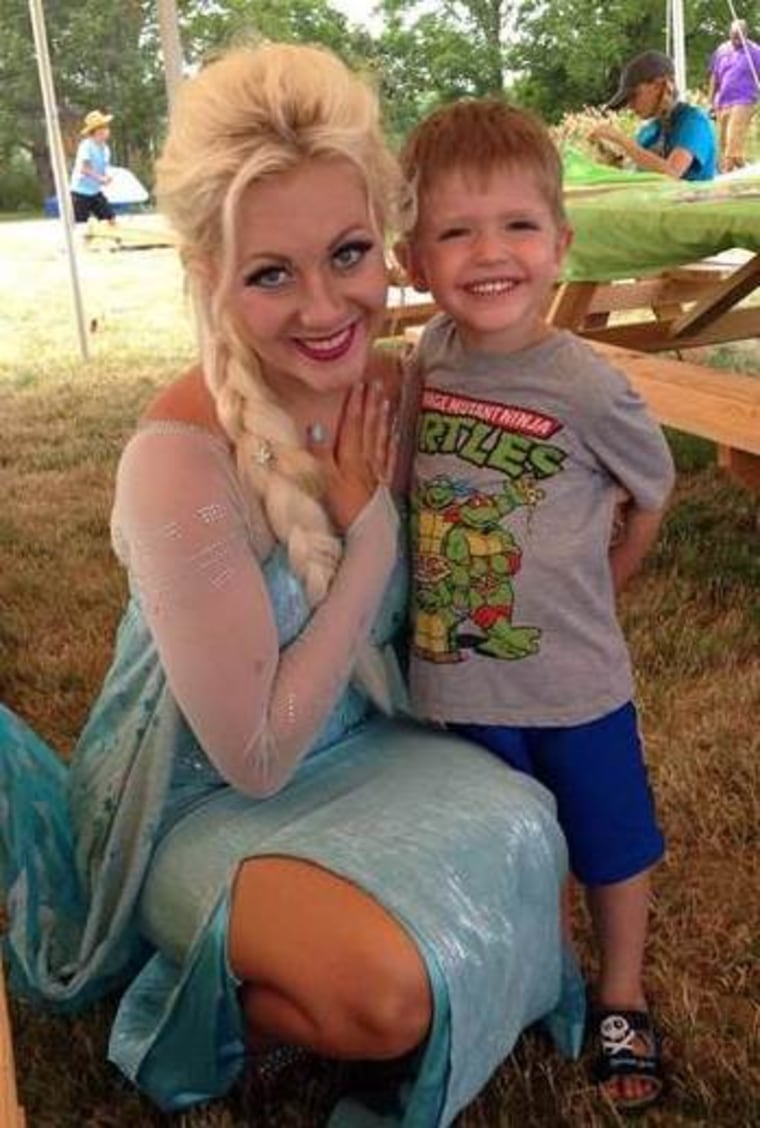 Kylee McGrane met 5-year-old Roman Statt, a leukemia survivor, at a pediatric cancer benefit in 2016.