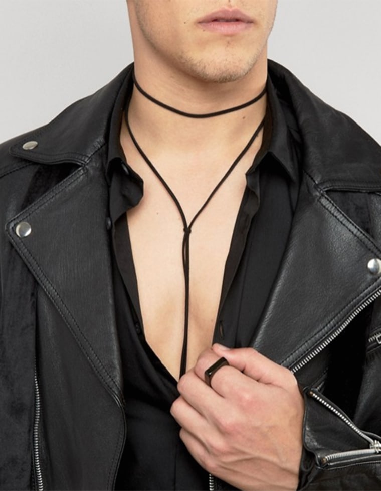 Men choker leather, buy men's leather choker collar in online store