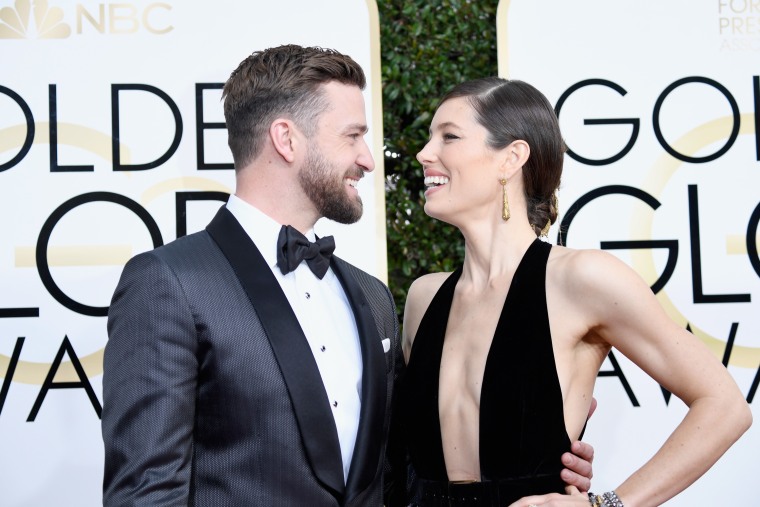 Justin Timberlake Jessica Biel Golden Globes 2017