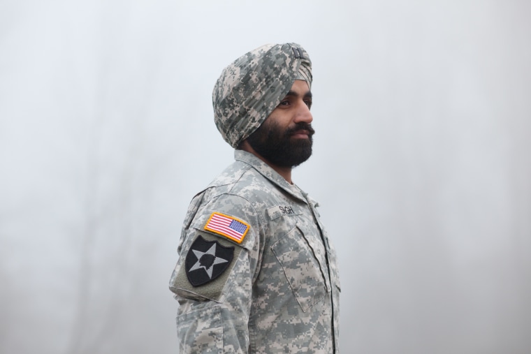 Capt. Simratpal Singh, who won the long-term ability to serve with his Sikh articles of faith intact on March 31, 2016.