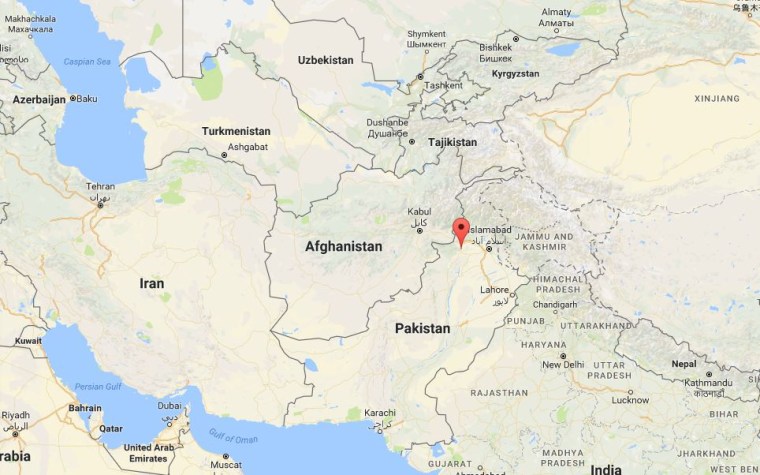 Image: A map showing the location of Darra Adam Khel, Pakistan