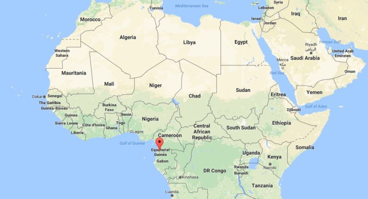 Image: A map showing the location of Equatorial Guinea