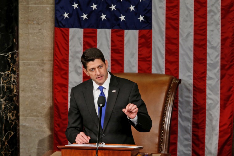 U.S. House Speaker Ryan addresses the opening session of the new Congress on Capitol Hill in Washington