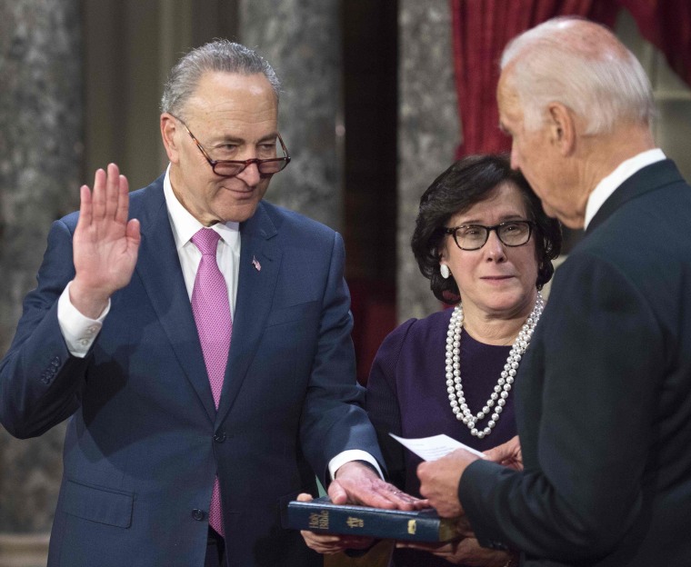 IMAGE: Chuck Schumer sworn in as Senate minority leader