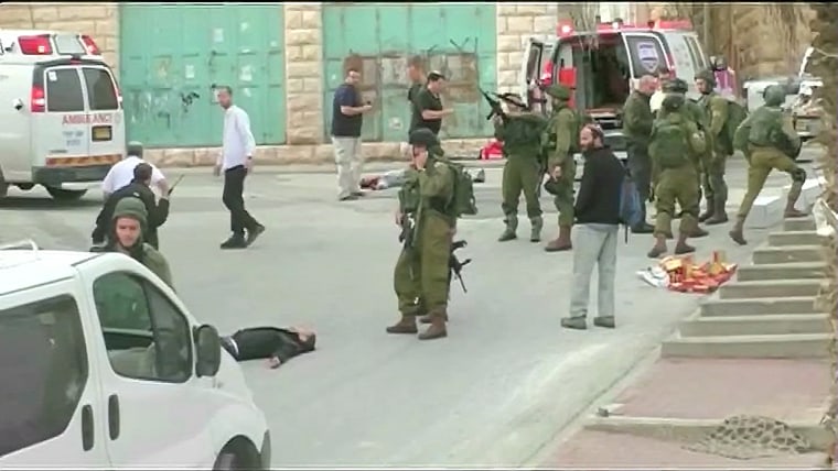 Image: The shooting, in the Hebron area of the West Bank, was captured on video.