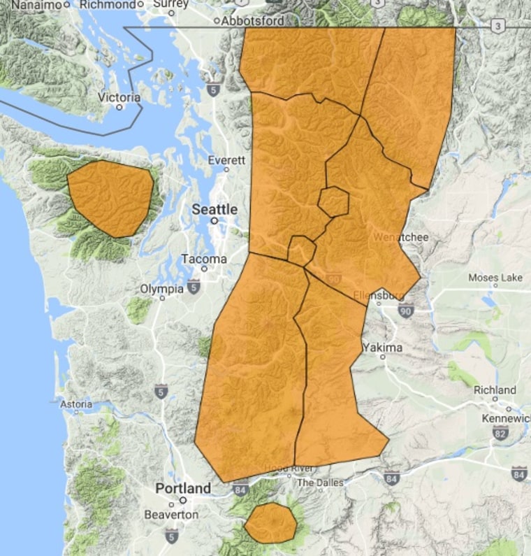 IMAGE: Northwest avalanche threat map