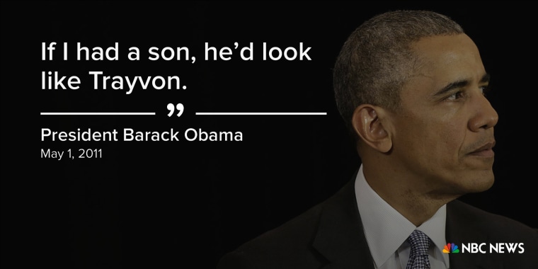 "If I had a son, he'd look like Trayvon." (March 23, 2012)