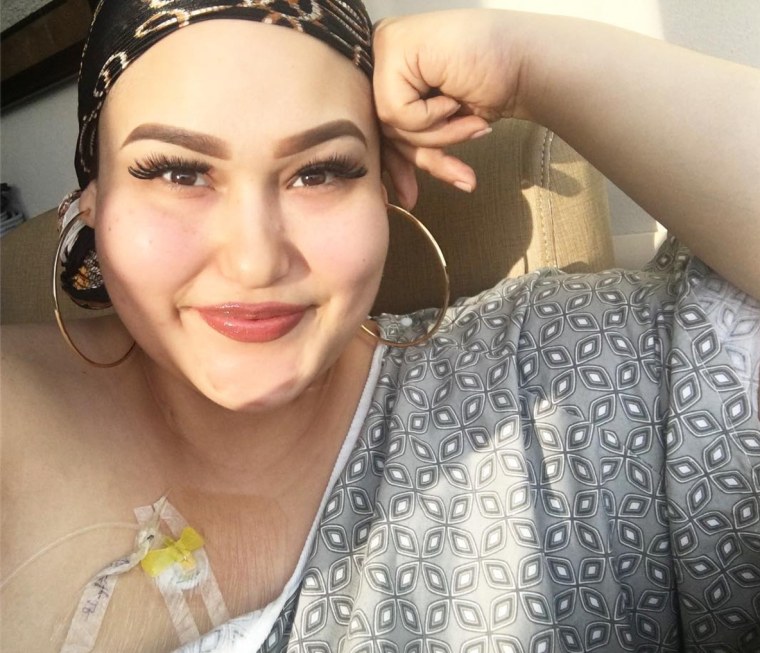 22-year-old Amanda Ramirez during chemotherapy treatments in Long Beach, Calif.