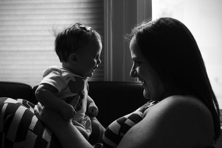 Leslie Feinzaig with her daughter Dora