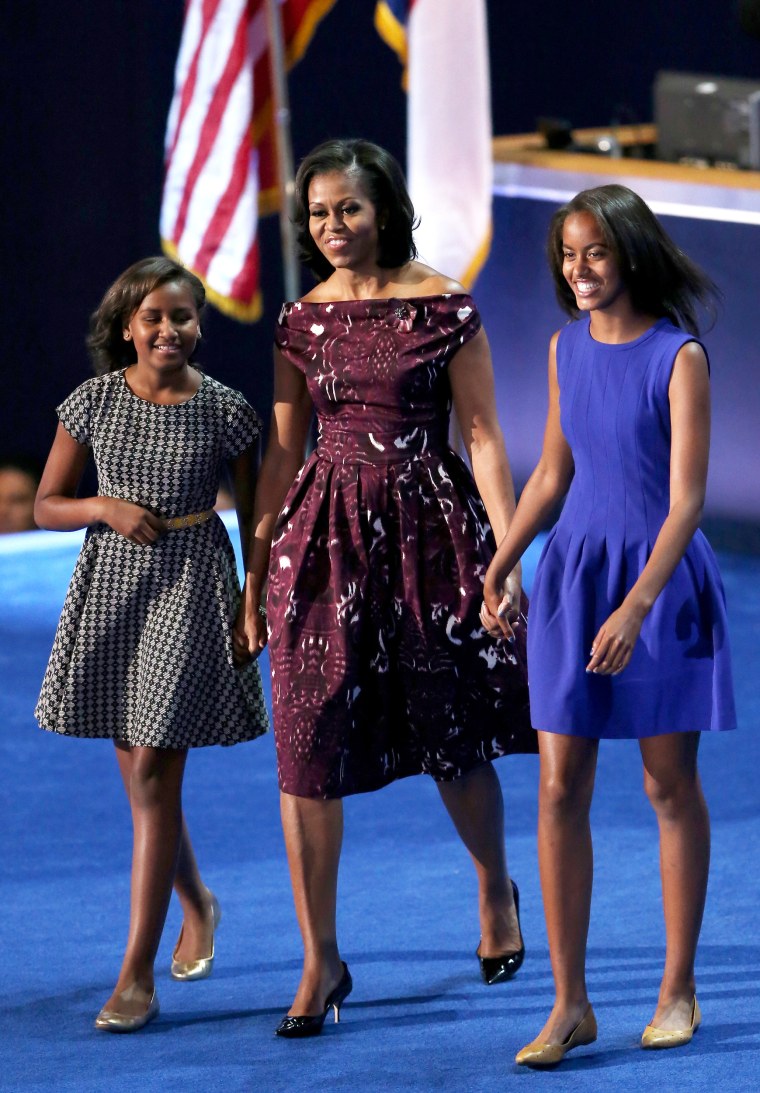 Michelle Obama with Malia and Sasha