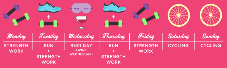 Monday through friday online workout routine at home