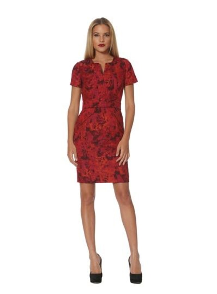 Jacquard V-Neck Dress,